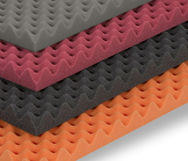 Nubbed foam in various colours