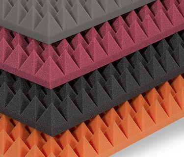 Pyramid foam in various colours