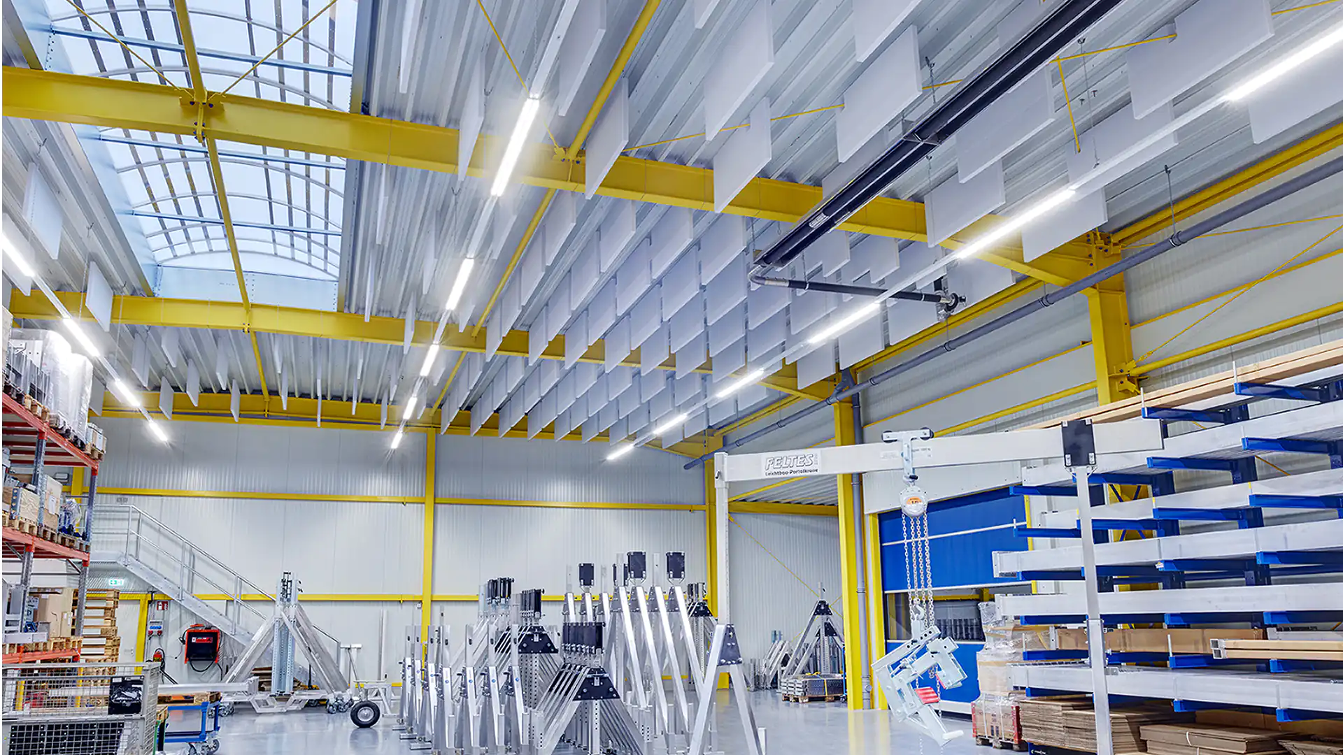 aixFOAM industrial halls- sound insulation for industrial halls and workshops