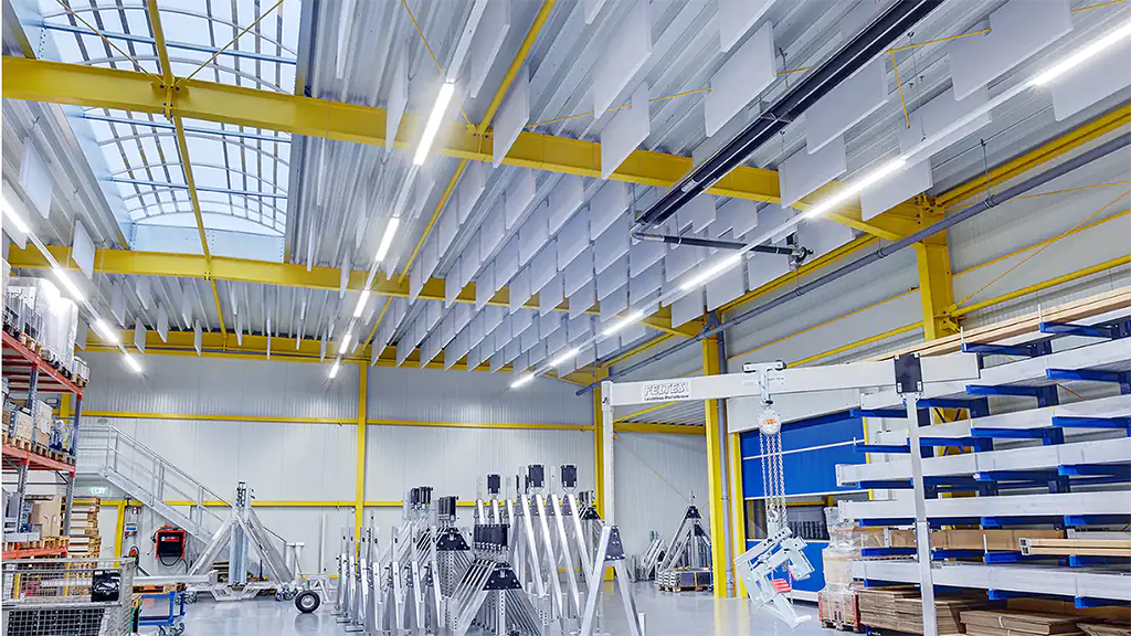 aixFOAM industrial halls- sound insulation for industrial halls and workshops