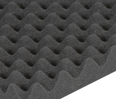 Nubbed foam for technical sound insulation