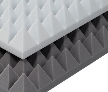 Pyramid foam with enhanced fire protection