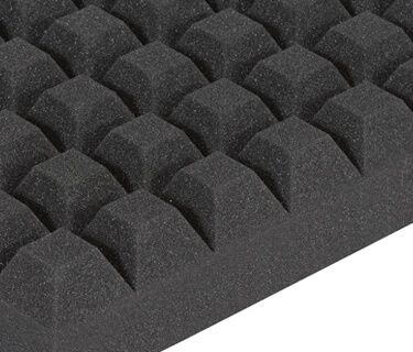 Sound absorber with trapezoid profile for technical sound insulation