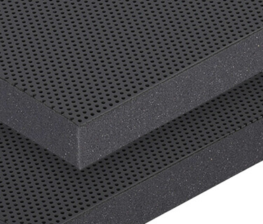 Sound insulation mat with perforated artificial leather surface