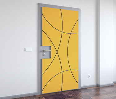 Door insulation set with elegant pattern and felt lamination DOORIE Lyria