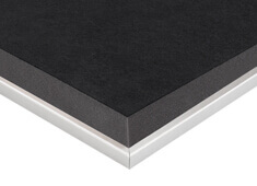 Sound insulation panels with acoustic felt lamination (BLACK Tec)