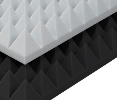 Pyramid foam with enhanced fire protection