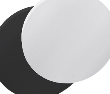 Round, self-adhesive sound absorber with enhanced fire protection class