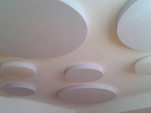 Self-adhesive acoustic ceiling set