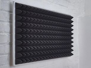 Acoustic foam with pyramid surface