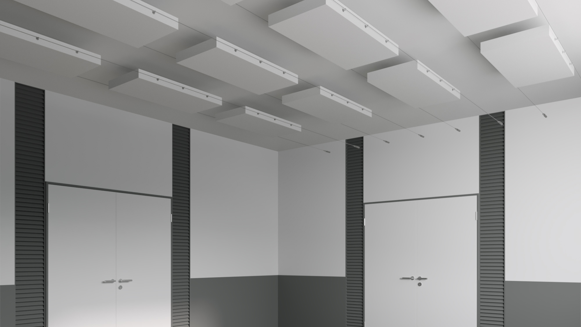  Sound absorbers for exhibition stand construction