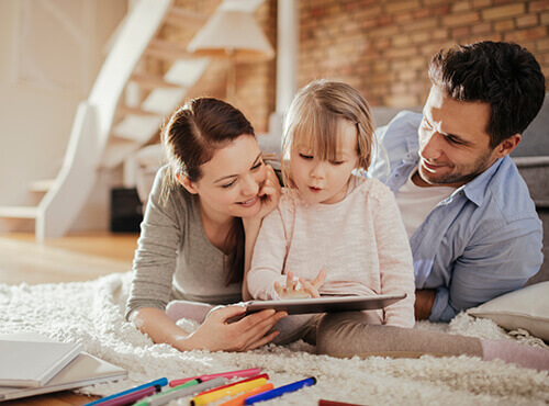 Good room acoustics in the home A family feels comfortable – Sound insulation in the home.