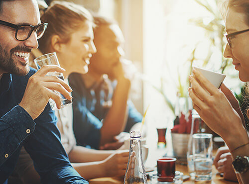 Sound insulation improves communication Guests can chat relaxedly thanks to effective sound insulation in the restaurant.