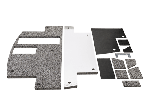 Acoustic kit for soundproofing a machine A custom made acoustic kit for the sound insulation of an engine.