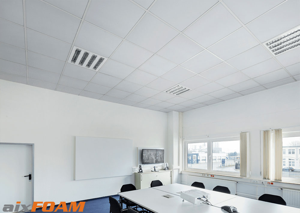 Effective Sound Insulation For Offices Call Centers Aixfoam Ceiling Acoustic Elements Sh001a For Offices And Conference Rooms