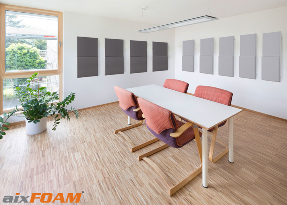 Effective Sound Insulation For Offices Call Centers Aixfoam Sound Absorption Panels Sh004 With Aluminium Suspension Cassette