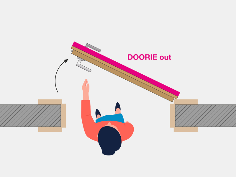 Door width (outer door leaf dimension)