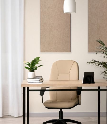 aixFOAM FELT Sound Absorbers in a Home Office