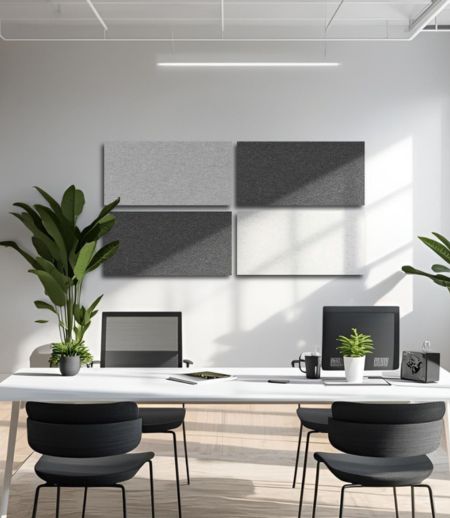 FELT acoustic elements as sound insulation in modern offices