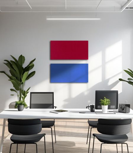 FELT acoustic elements as sound insulation in modern offices