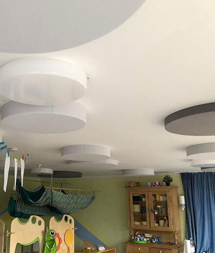 Soundproofing a kindergarten with the aixFOAM acoustic ceiling set