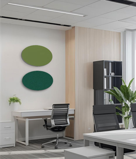 Sound absorber with acoustic felt surface