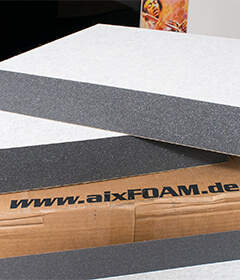 aixFOAM Sound absorber SH006 with felt surface in light grey