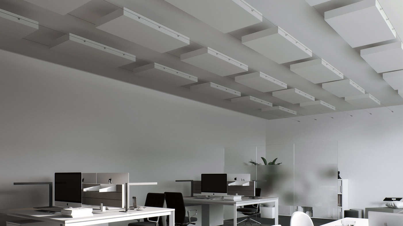 aixFOAM ceiling absorber for office & call centre